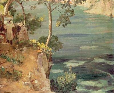 A Baía Azul: Sr. Churchill na Riviera de John Lavery